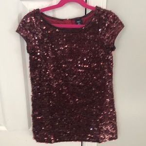 Burgundy sequin Gap dress